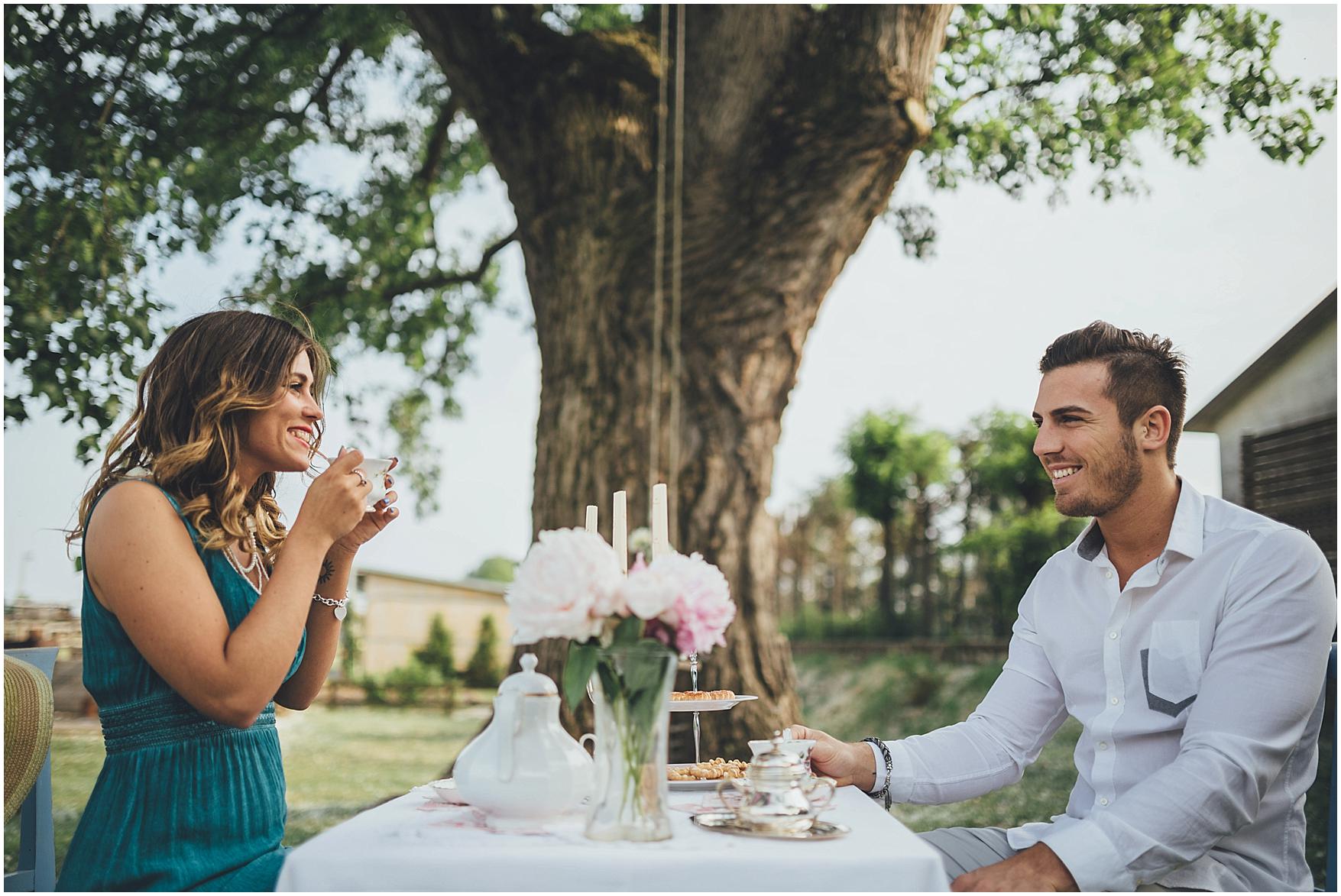 country chic engagement